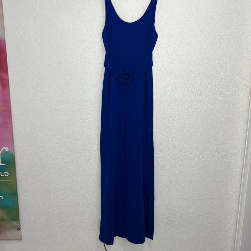 NWT Jonathan Simkhai Belted Crepe Wide
Leg Jumpsuit Royal Blue Size 2 - Picture 2 of 16